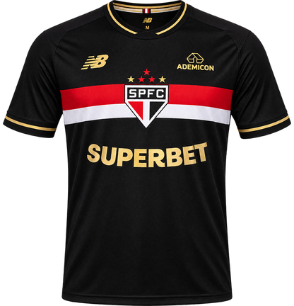 CAMISA DO SÃO PAULO III 25/26 PRETA - VERSÃO JOGADOR