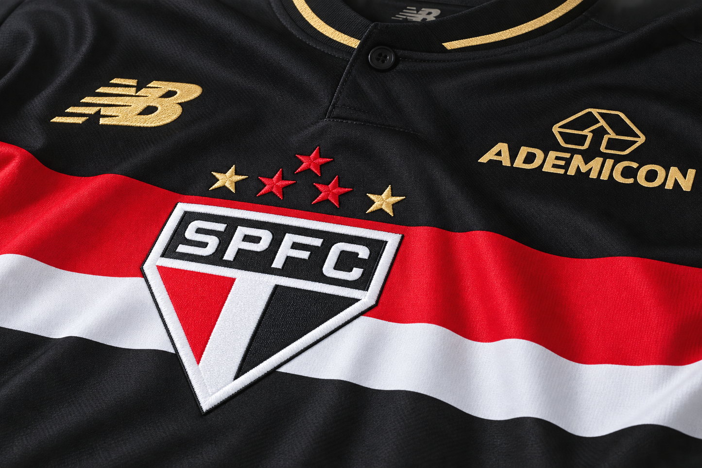 CAMISA DO SÃO PAULO III 25/26 PRETA - VERSÃO JOGADOR