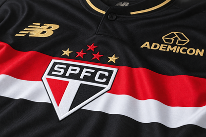 CAMISA DO SÃO PAULO III 25/26 PRETA - VERSÃO JOGADOR