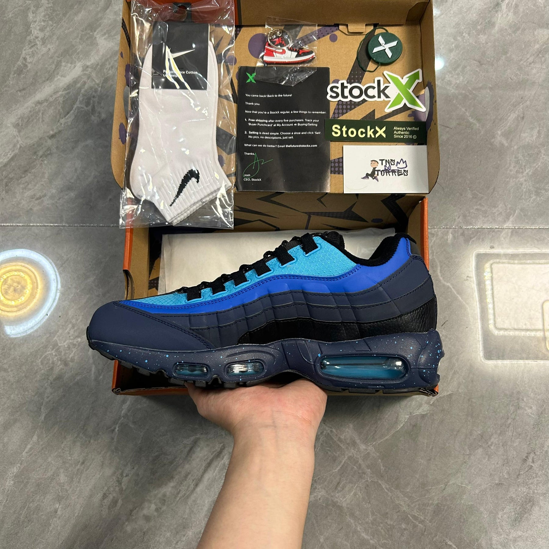 Stash x Nike Air Max 95 Black and Harbor Blue