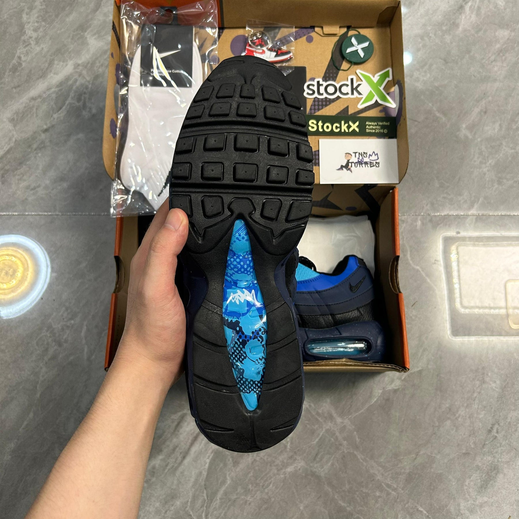 Stash x Nike Air Max 95 Black and Harbor Blue