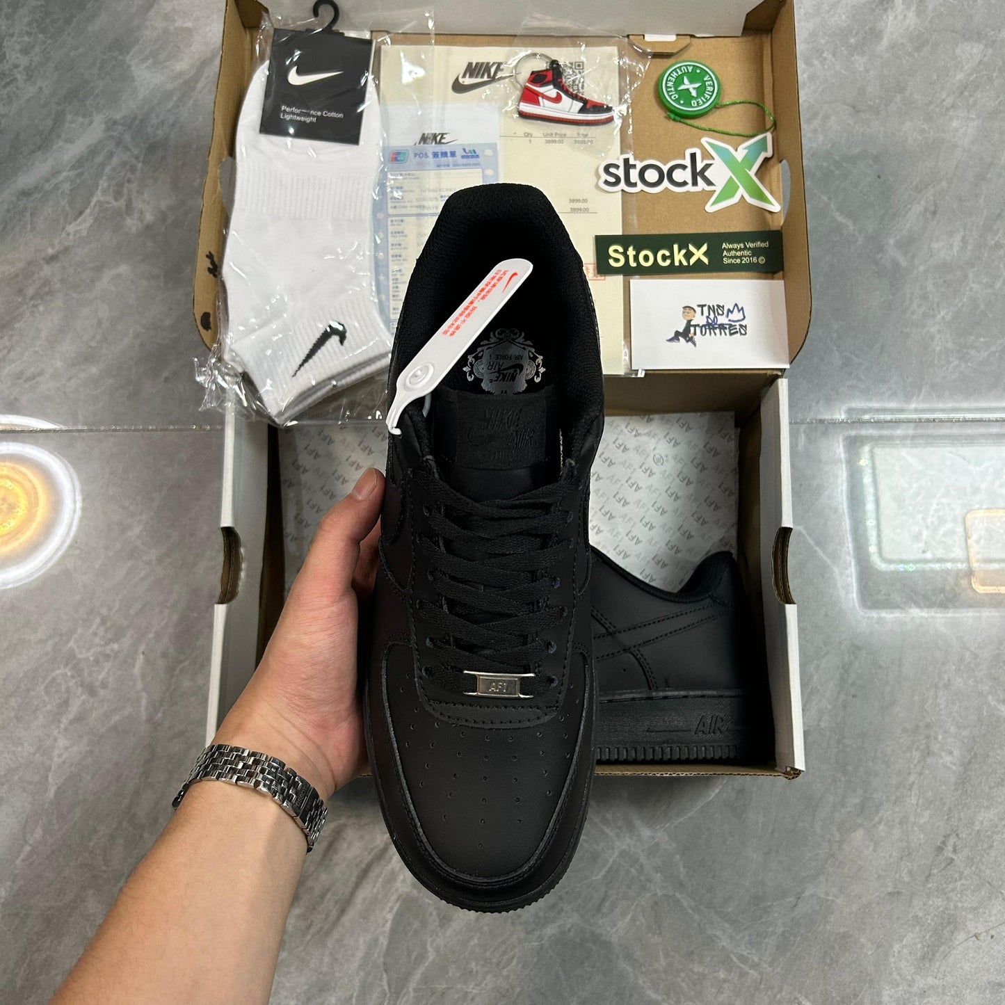 Nike Air Force 1 '07 'Triple Black' (QUALIDADE SUPERIOR)